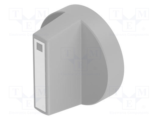 Knob; Actuator colour: white; plastic; Ø18mm; Body: grey