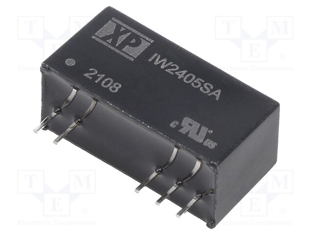 Isolated Board Mount DC/DC Converter, Regulated, ITE, 1 Output, 1 W, 5 V, 200 mA