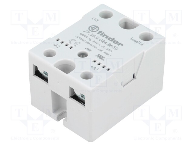 Relay: solid state; Ucntrl: 4÷32VDC; 50A; 43.2÷660VAC; -30÷80°C