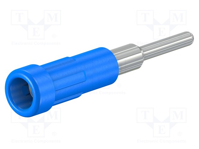 Socket; 2mm banana; 10A; 30VAC; 60VDC; Overall len: 24.5mm; blue