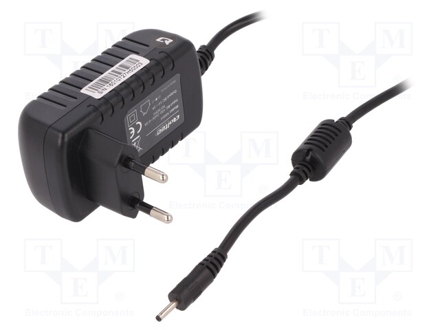 Power supply: switched-mode; 5VDC; 3A; Out: 2,5/0,7; 15W; Case: plug