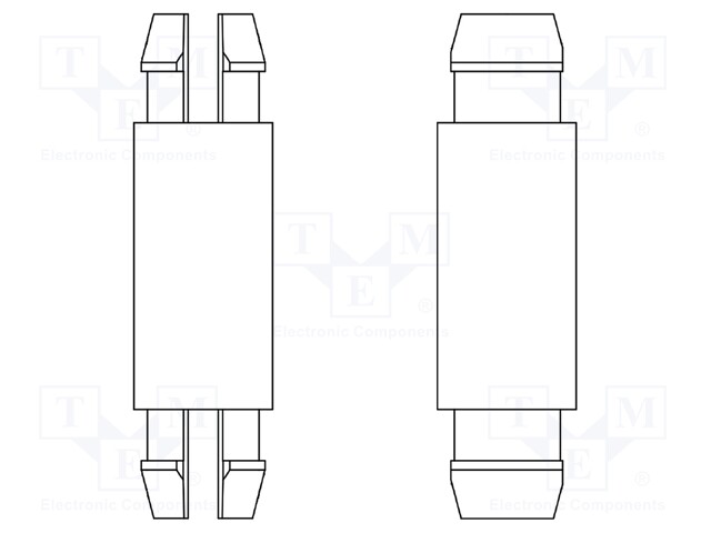 PCB distance; polyamide 66; L: 6.4mm; latch/latch; Colour: natural