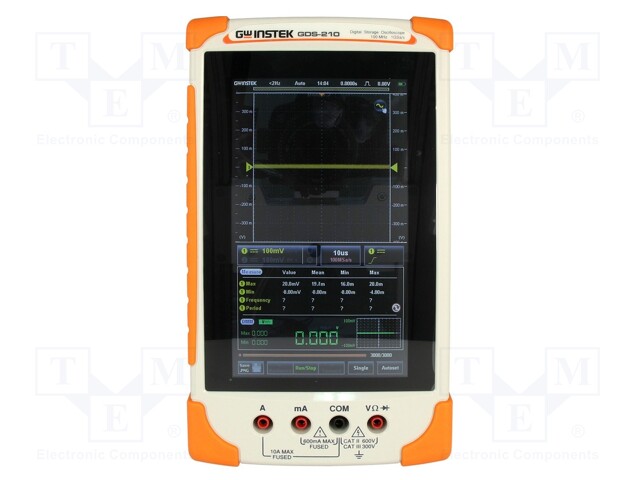 Scopemeter; Band: ≤100MHz; LCD,touch screen; 7"; Channels: 2; 1MΩ