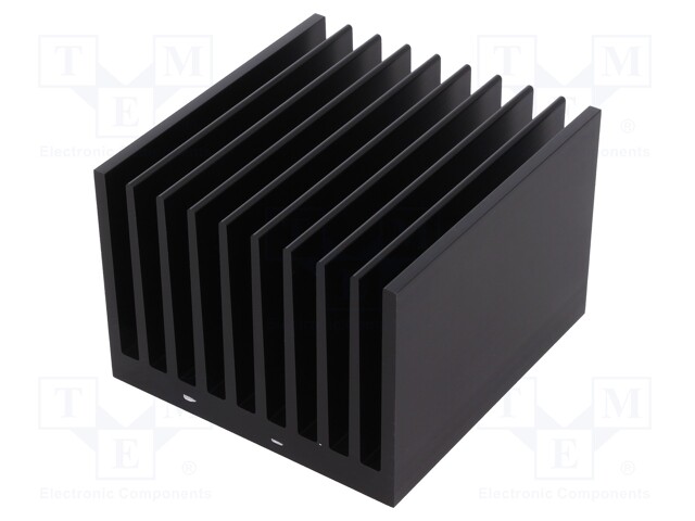 Heatsink: extruded; grilled; black; L: 100mm; W: 95mm; H: 70mm