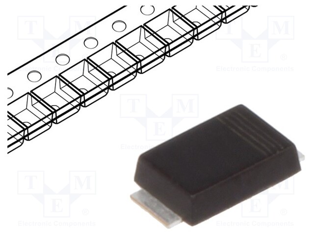 Standard Recovery Diode, 200 V, 3 A, Single, 880 mV