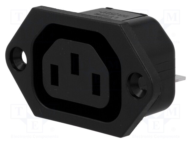 Connector: AC supply; socket; female; 10A; 250VAC; IEC 60320