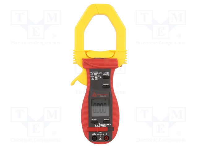 AC/DC digital clamp meter; Øcable: 50mm; Sampling: 3x/s