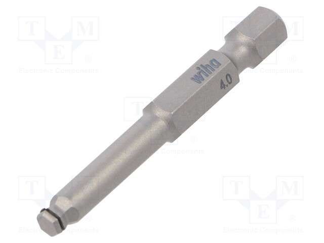 Screwdriver bit; Allen hex key,spherical; HEX 4mm