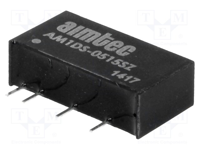 Converter: DC/DC; 1W; Uin: 4.5÷5.5V; 15VDC; Iout: 67mA; SIP7; 2.2g