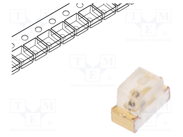 LED; SMD; 0603; green; 1.2÷3mcd; 1.6x0.8x1.1mm; 120°; 1.9÷2.3V; 2mA