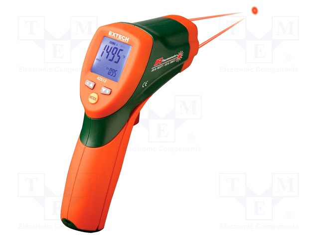 Infrared thermometer; LCD,with a backlit; -50÷1000°C; ε: 0,1÷1