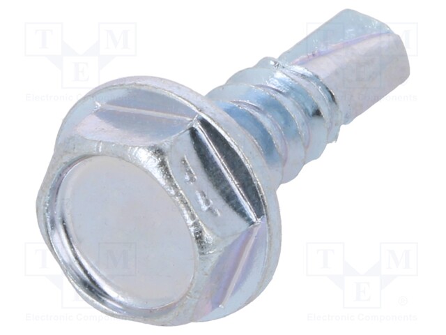 Screw; for metal; 4,8x16; Head: hexagonal; hardened steel; zinc