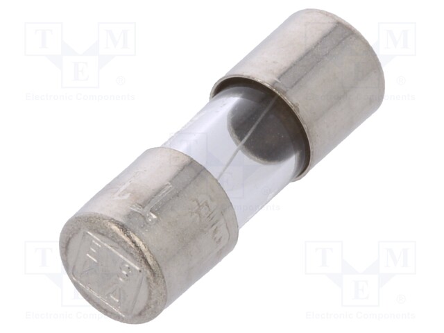 Fuse: fuse; time-lag; 1A; 250VAC; cylindrical,glass; 5x15mm