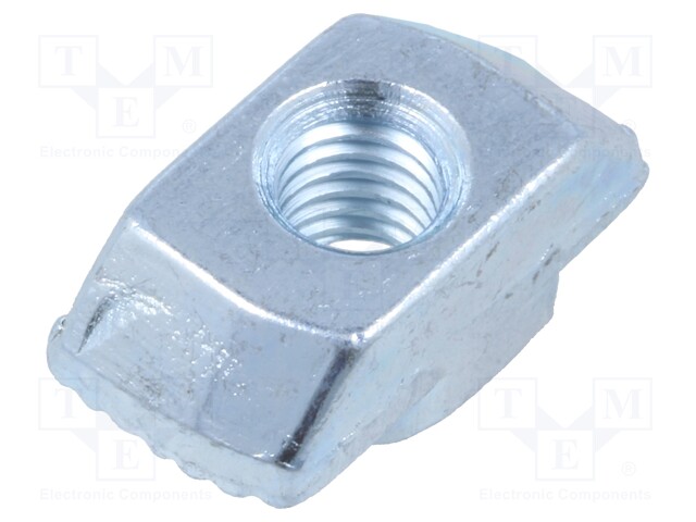 Nut; for profiles; Width of the groove: 10mm; steel; zinc; H: 3mm