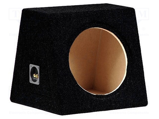 Car loudspeaker enclosure; MDF; black; textil; 40l; 300mm