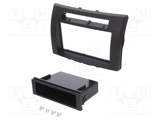 Radio mounting frame; Toyota; 2 DIN; black