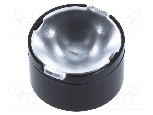 LED lens; round; Mat: PMMA plexiglass; transparent; 12÷17°