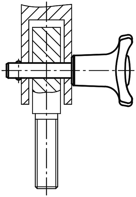 Locking pin; V: self-locking; Plunger mat: stainless steel; 86kN