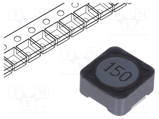 Inductor: wire; SMD; 15uH; 3.3A; 30mΩ; 12x12x6mm; ±20%; -40÷125°C