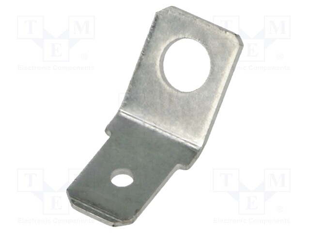 Terminal: flat; 6.3mm; 0.8mm; male; M4; non-insulated; screw; brass