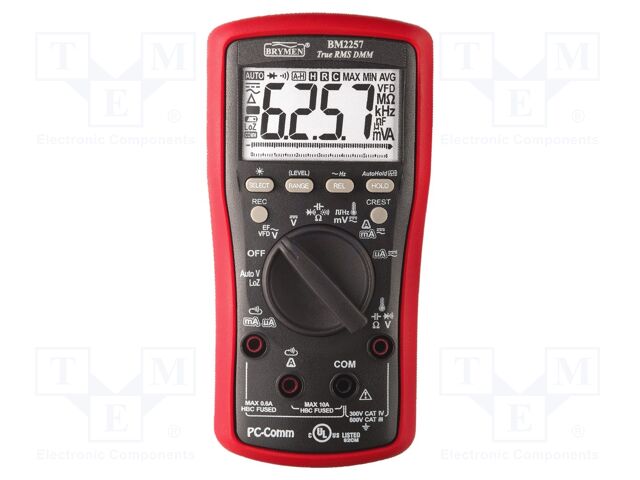 Digital multimeter; LCD; (6000); Bargraph: 60segm.40x/s; 5x/s