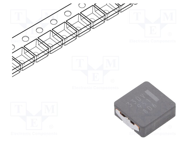 Power Inductor (SMD), 33 µH, 3.4 A, 5.6 A, ETQP Series, 10.7mm x 10mm x 4mm