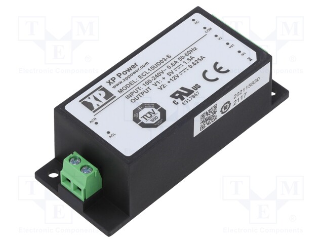 Power supply: switched-mode; 15W; 5VDC; 1.5A; OUT: 2; 120g; -20÷70°C
