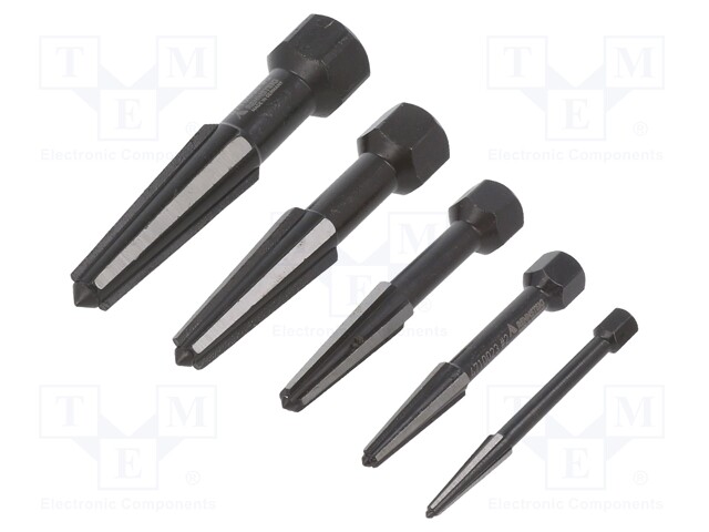 Kit: screw extractor; 5pcs.