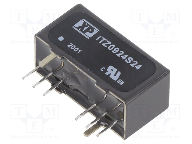 Isolated Board Mount DC/DC Converter, ITE, 1 Output, 9 W, 24 V, 375 mA