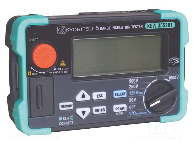 Meter: insulation resistance; LCD,bargraph,with a backlit; IP40