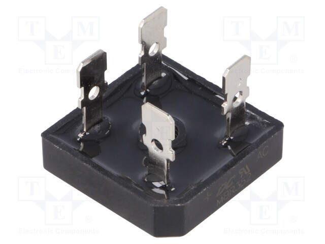 Single-phase bridge rectifier; Urmax: 200V; If: 35A; Ifsm: 400A