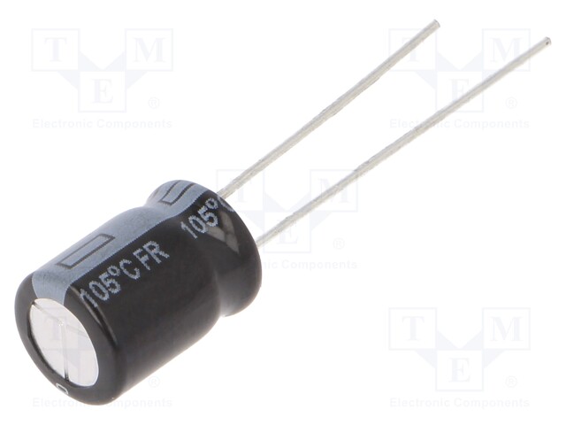 Capacitor: electrolytic; low impedance; THT; 220uF; 25VDC; ±20%