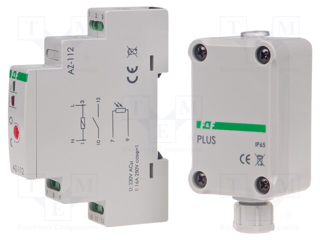 Twilight switch; for DIN rail mounting; 21÷27VAC; 21÷27VDC; 16A