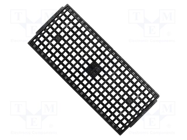 Electronic components tray; ESD; 11x11mm; black; BGA; waffle tray