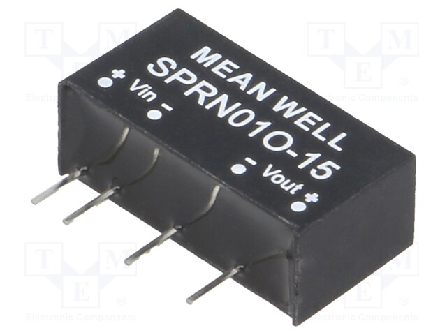 Converter: DC/DC; 1W; Uin: 45.6÷52.8V; 15VDC; Iout: 0÷67mA; SIP6