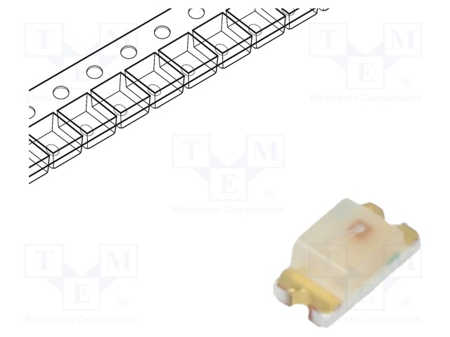 LED; SMD; 0603; green; 11mcd; 1.6x0.8x0.6mm; 125°; 2.7V; 20mA; 48mW