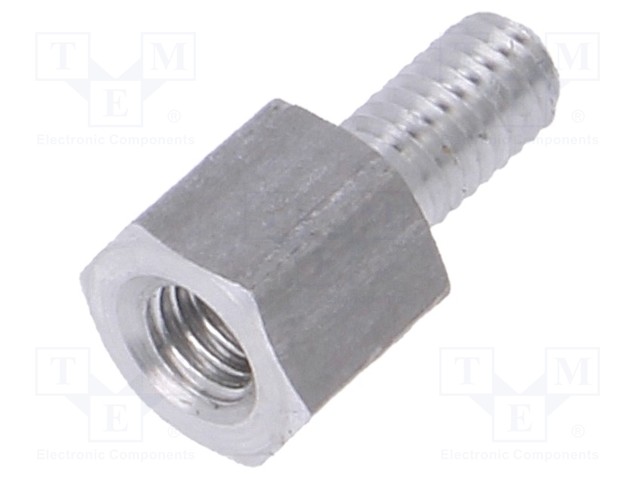 Screwed spacer sleeve; Int.thread: M3; 5mm; Ext.thread: M3