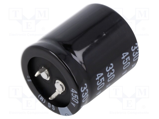 Capacitor: electrolytic; SNAP-IN; 330uF; 450VDC; Ø30x35mm; ±20%