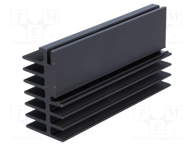 Heatsink: extruded; black; L: 100mm; W: 30mm; H: 52mm; 3K/W; aluminium