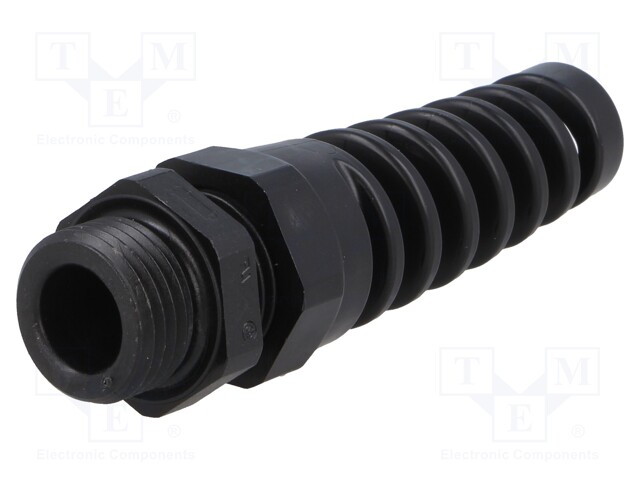 Cable gland; with strain relief; PG9; IP68; Mat: polyamide; black