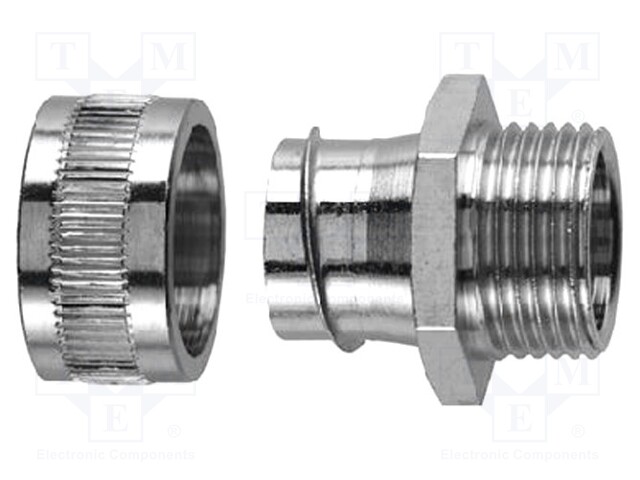 Straight terminal connector; ØBraid : 16mm; brass; HelaGuard SC