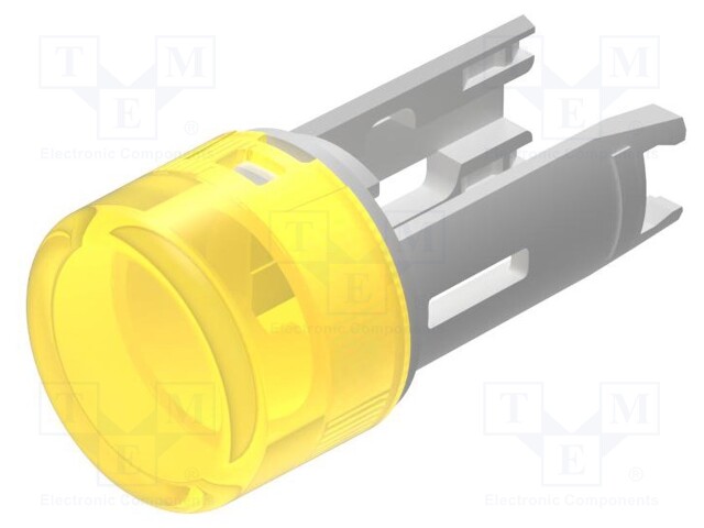 Actuator lens; 18; yellow; plastic; Ø7.5mm