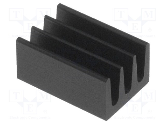 Heatsink: extruded; black; L: 10mm; W: 6.3mm; H: 4.8mm; 75K/W