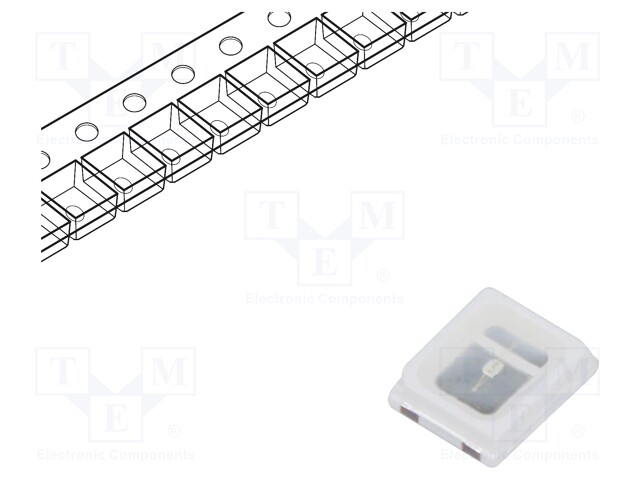 LED; SMD; 2835,PLCC2; blue; 3÷6lm; 2.8x3.5x0.8mm; 120°; 2.8÷3.5V