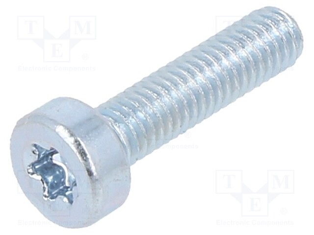 Screw; M3x12; Head: cheese head; Torx®; steel; zinc; TX10