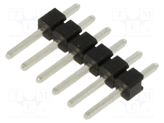 Socket; pin strips; male; 2.54mm; PIN: 6; THT; on PCBs; tinned