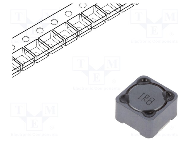 Inductor: wire; SMD; 1.8uH; 8.5A; 11mΩ; 12x12x8mm; ±20%; -40÷125°C