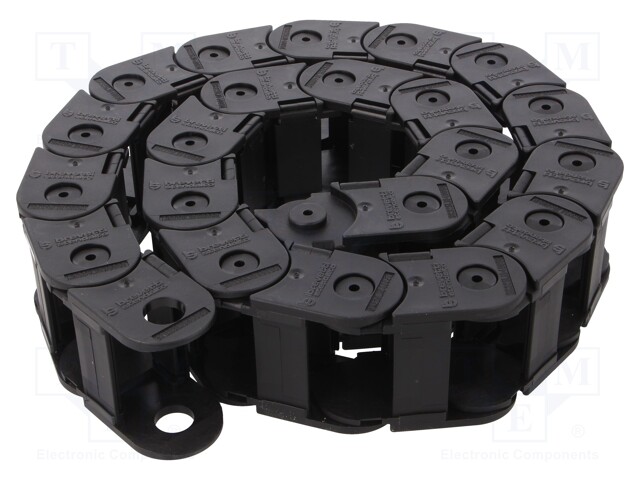 Cable chain; Series: Light; Bend.rad: 100mm; L: 990mm; Colour: black