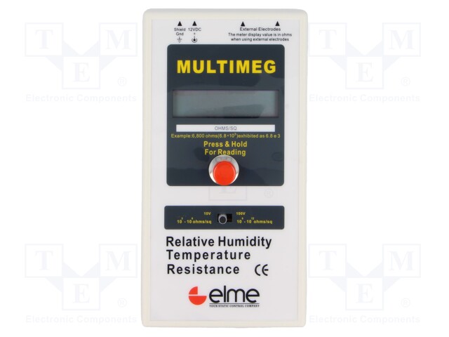 Surface resistance measuring kit; ESD; Package: case; 0÷37°C