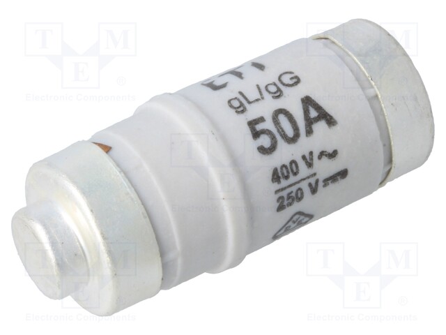 Fuse: fuse; gG,gL; 50A; 400VAC; 250V; industrial; D02